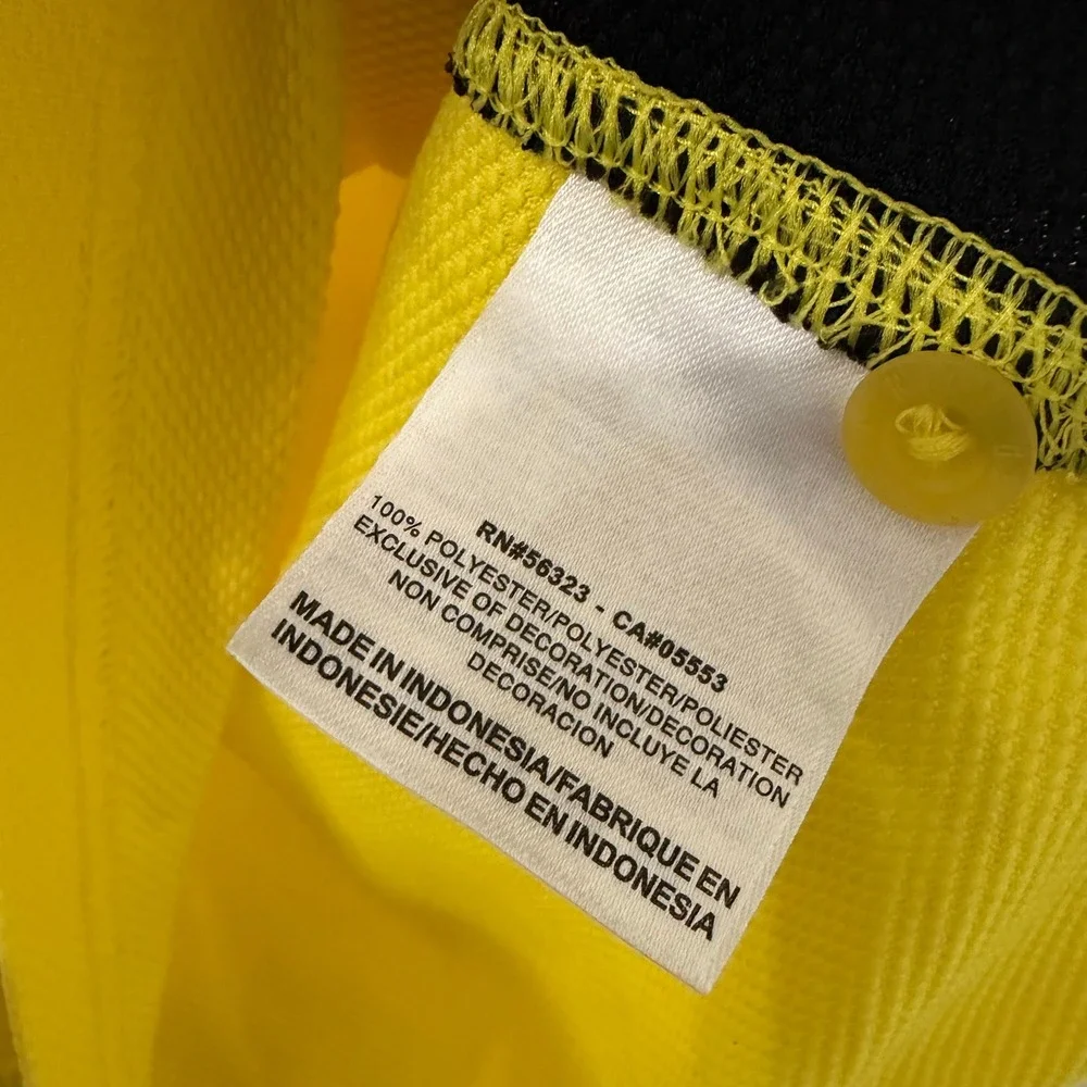 Nike Oregon Ducks Dri-FIT Polo Shirt Mens Large Yellow Black Short Sleeve NCAA